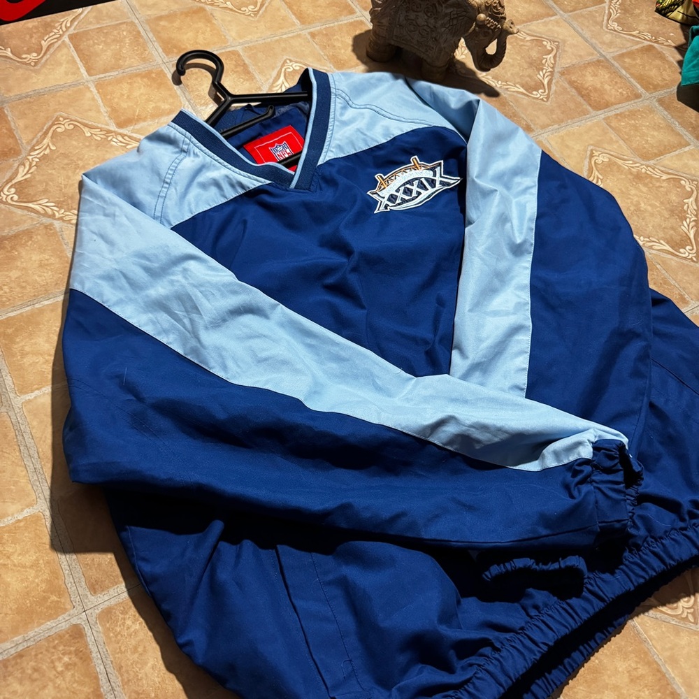 Vintage NFL Super Bowl XXXIX Windbreaker - Jacksonville 2005 -Size XL.